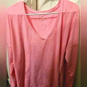 Lilly Pulitzer Pink Long Sleeve V-Neck Top